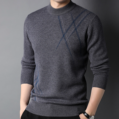 Lässiger Herrenstrickpullover - August in Grau