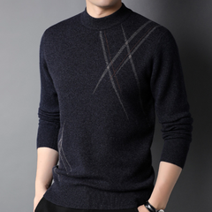 Lässiger Herrenstrickpullover - August in Schwarz
