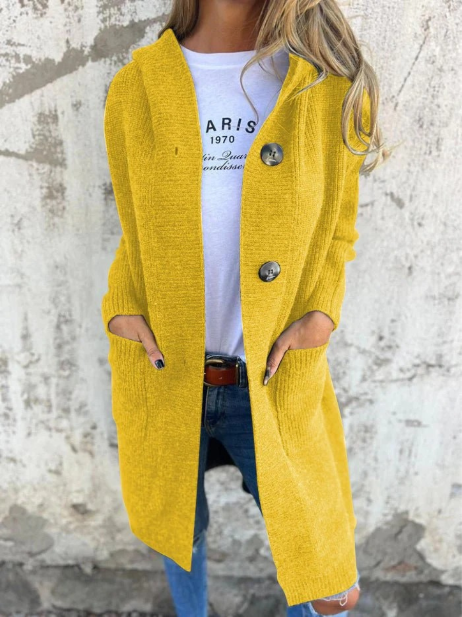 Lässiger langer Strickjacke für Damen | Strick
