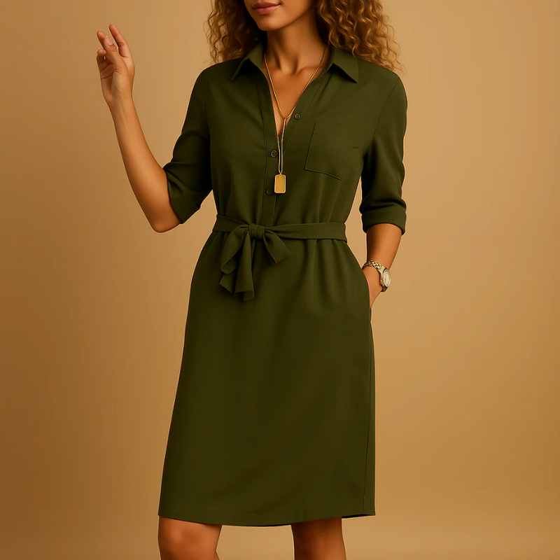 Lässiges Arbeitshemdkleid für Damen | Mini