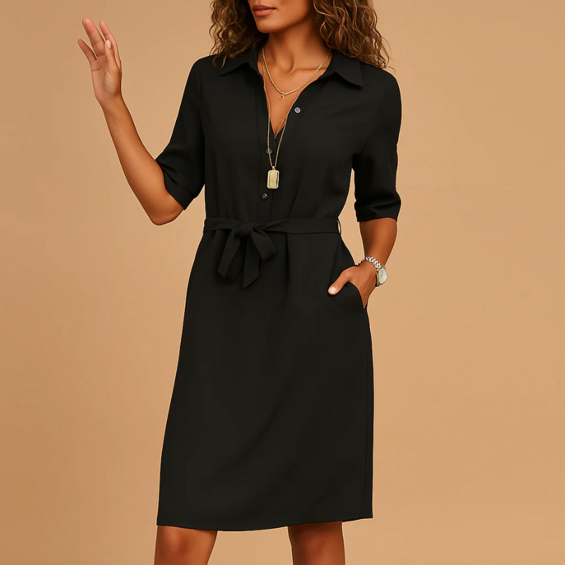Lässiges Arbeitshemdkleid für Damen | Mini