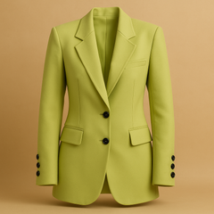 Julia | Damenblazer lang elegant & hochwertig verarbeitet in Grün