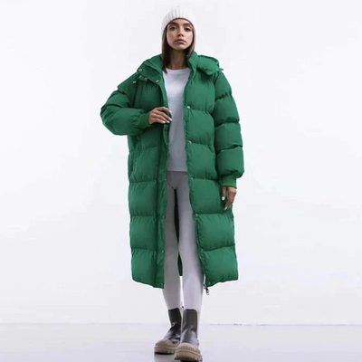Lange warme Damen-Pufferjacke | Winter