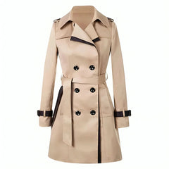 Langer Trenchcoat für Frauen - Editha in Khaki