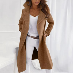 Langer Wintermantel für Damen | Warme in Khaki