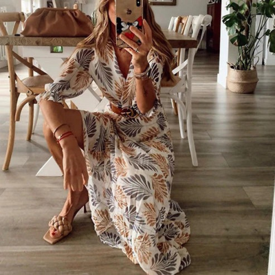 Langes böhmisches Kleid für Damen | Maxi