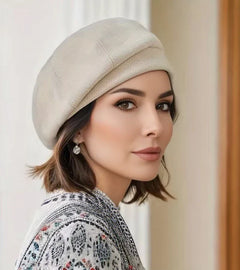 Lina | Elegante Damen Mütze im Pariser Stil in Beige