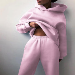 Lene | Zweiteiliges Jogging-Set mit Elastikbund in Rosa