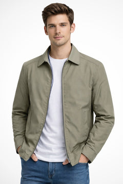 Leon | Herren Klassische Harrington Jacke in Beige