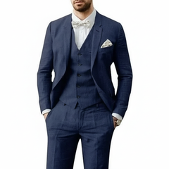 Leonardo | Herren Dreiteiliger Hochzeitsanzug in Marineblau