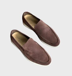 Dino - Comy Business Leder Slipper für Männer in Rotbraun