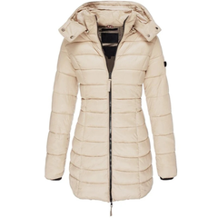 Lieselotte | Warme Winterjacke mit Kapuze in Khaki
