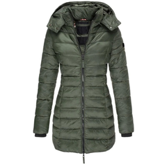 Lieselotte | Warme Winterjacke mit Kapuze in Grün