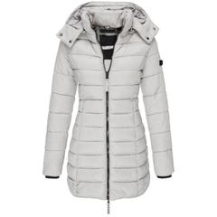 Lieselotte | Warme Winterjacke mit Kapuze in Grau