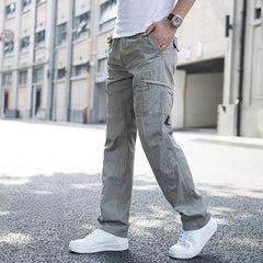 Lukas | Moderne Herren-Cargohose für Alltag & Freizeit in Hellgrau
