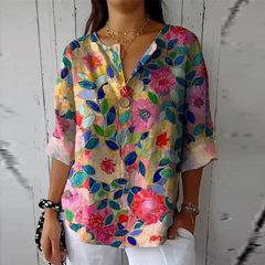 PIA - Vintage-inspirierte Bluse in Mehrfarbig 2
