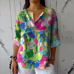 PIA - Vintage-inspirierte Bluse in Mehrfarbig 3