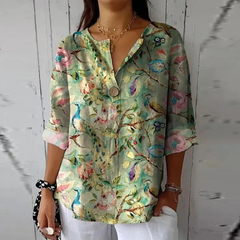 PIA - Vintage-inspirierte Bluse in Mehrfarbig 4