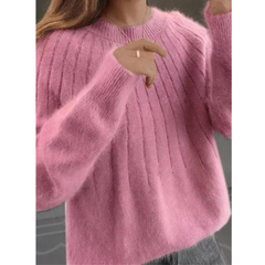 Lina | Kaschmir Strickpullover Weich in Rosa