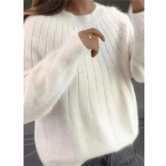 Lina | Kaschmir Strickpullover Weich in Weiß