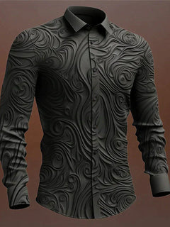 Levi - Vintage Gothic Herrenhemd in Schwarz