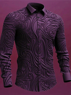 Levi - Vintage Gothic Herrenhemd in Lila