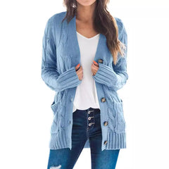 Lässiger Cardigan für Damen | Langarm in Hellblau