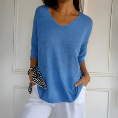 Yanick - Ein gemütlicher Damenpullover in Blau
