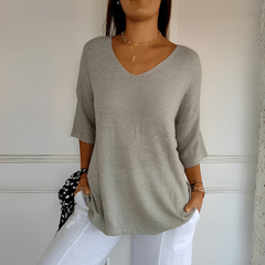 Yanick - Ein gemütlicher Damenpullover in Grau