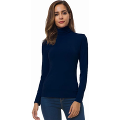 Lorelei | Weicher Rollkragenpullover in Marineblau