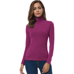Lorelei | Weicher Rollkragenpullover in Fuchsia