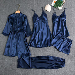 Lorena | Luxuriöses Weiches Pyjama Set in Blau