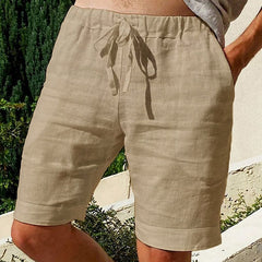 Lässige Sommershorts aus Leinen - Silvanus in Khaki