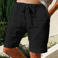 Lässige Sommershorts aus Leinen - Silvanus in Schwarz