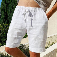 Lässige Sommershorts aus Leinen - Silvanus in Weiß