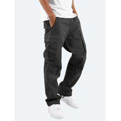 Luis | Herren Relaxed Cargohose mit Taschen in Schwarz