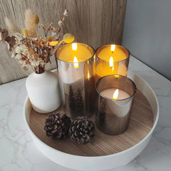 EternalCandle - Flammenlose Kerze in Grau