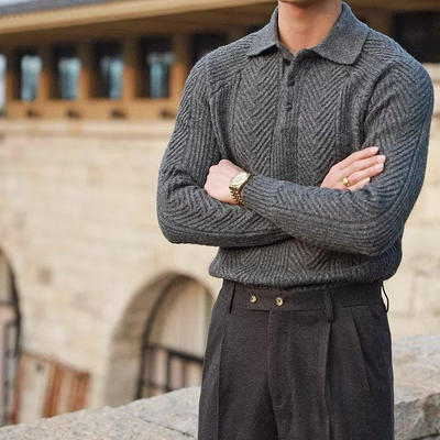 Luxuriöser Pullover für Herren | Lang