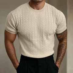 Luxuriöses Strickhemd für den Sommer - Janos in Beige