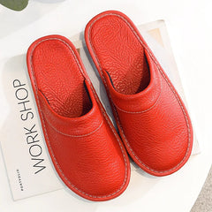 Hugo | Bequeme vegane Lederslippers – Luxus & Entspannung in Rot