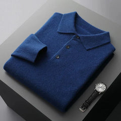 ALEXANDER - KASCHMIR-POLOPULLOVER in Dunkelblau