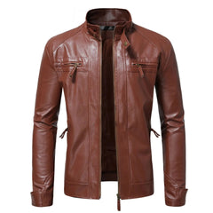 Rene® | Elegante Herrenlederjacke in Braun