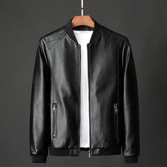 Bruno® | Leder Bikerjacke in Schwarz