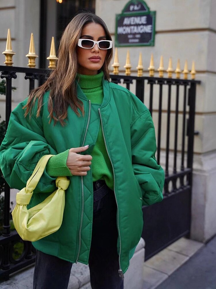 Damen Bomber Übergangsjacke | Übergroße