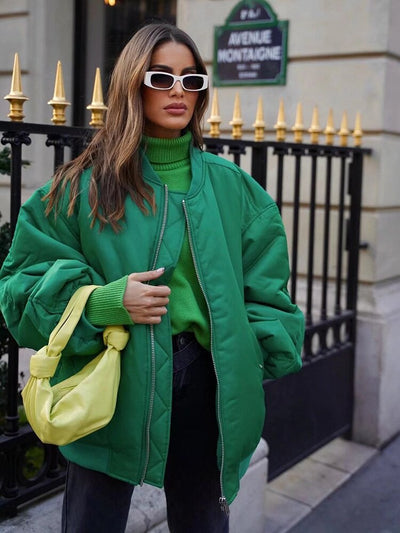 Damen Bomber Übergangsjacke | Übergroße