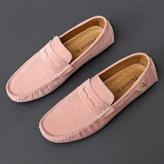 Walter - Rutschfeste Wildleder-Halbschuhe in Rosa