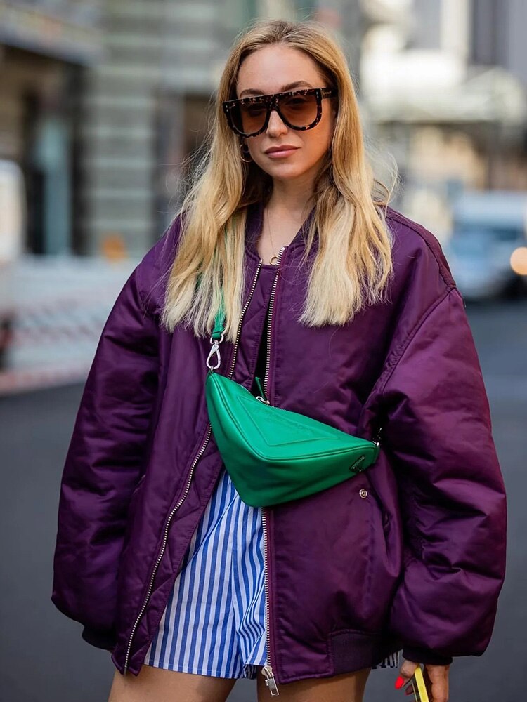 Damen Bomber Übergangsjacke | Übergroße