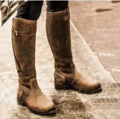 Wasserdichte Hohe Damenstiefel in Braun