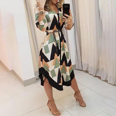 Alina - Damen Boho-Maxikleid