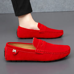 Walter - Rutschfeste Wildleder-Halbschuhe in Rot